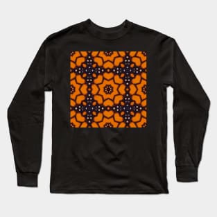 Orange and Black Monarch Butterfly Pattern 1 Long Sleeve T-Shirt